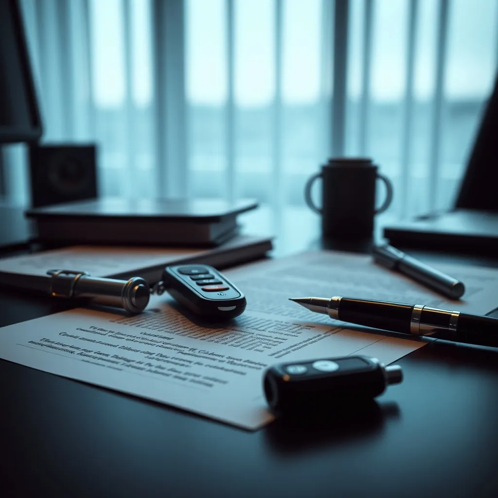 A high-quality, professional photograph of a modern office d